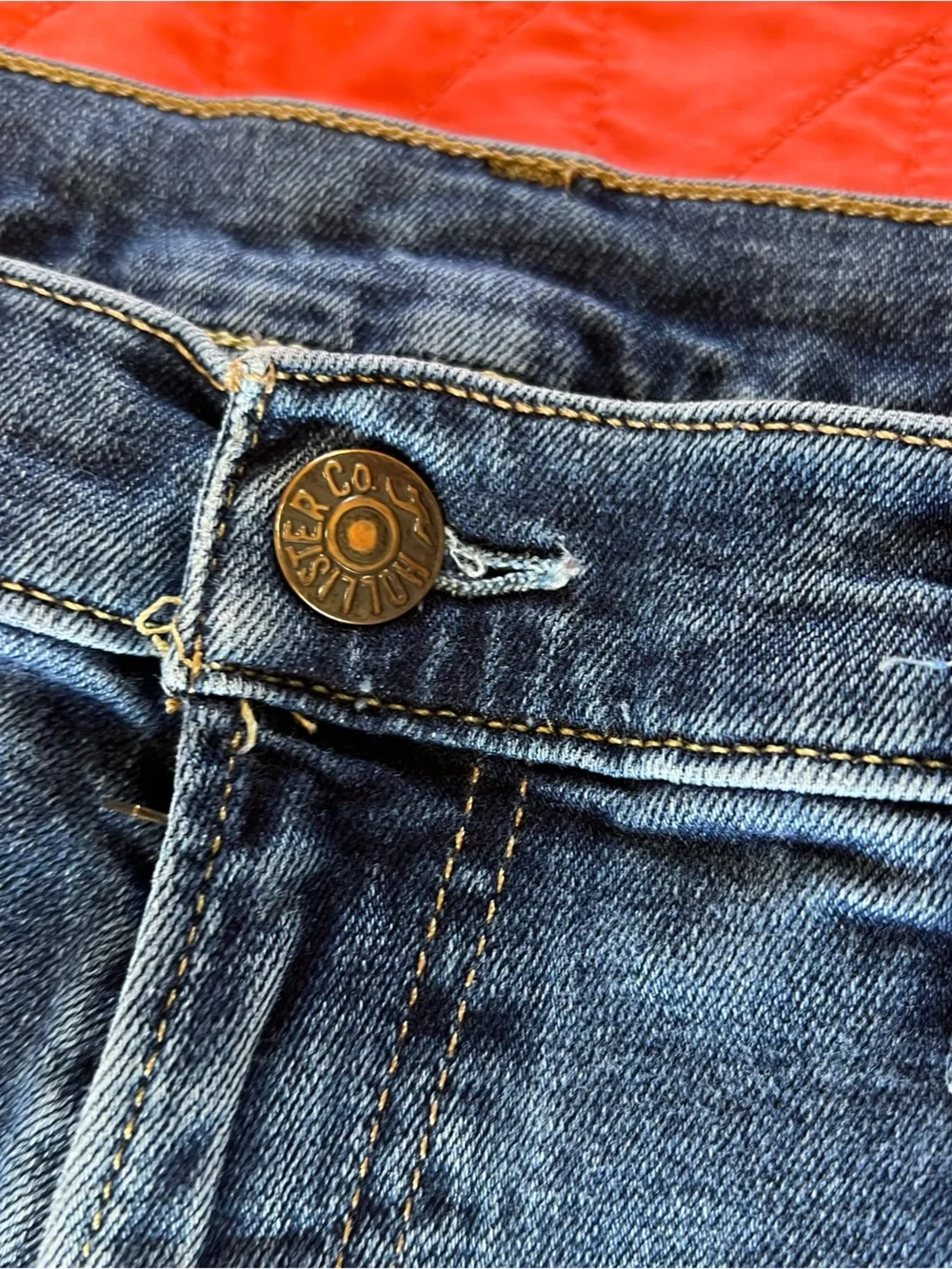Hollister Slim Skinny Distressed Dark Wash Jeans
